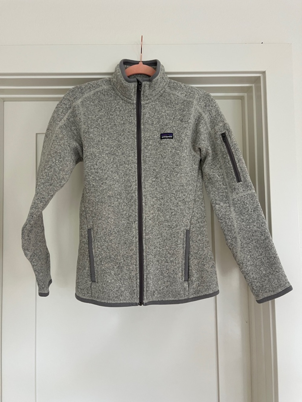 Patagonia Heather Gray Zip-Up Fleece Jacket